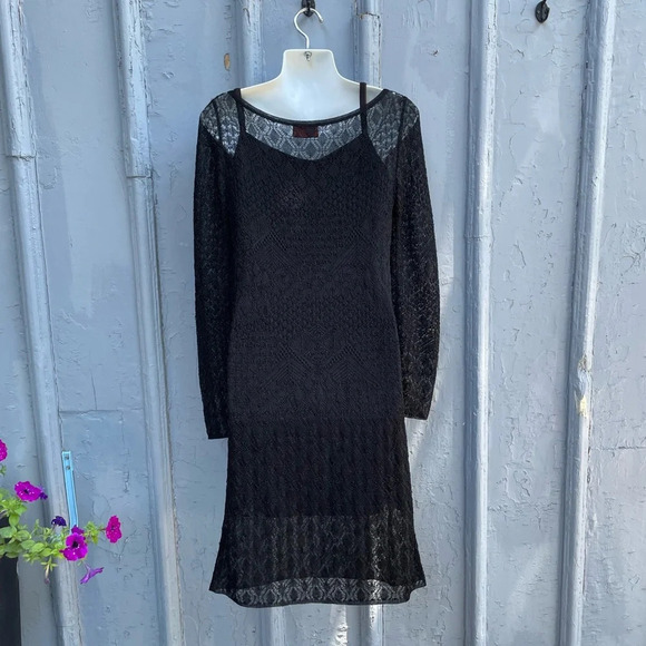 Missoni black knit shift dress,  size 40 (Size US 4) - Picture 10 of 16